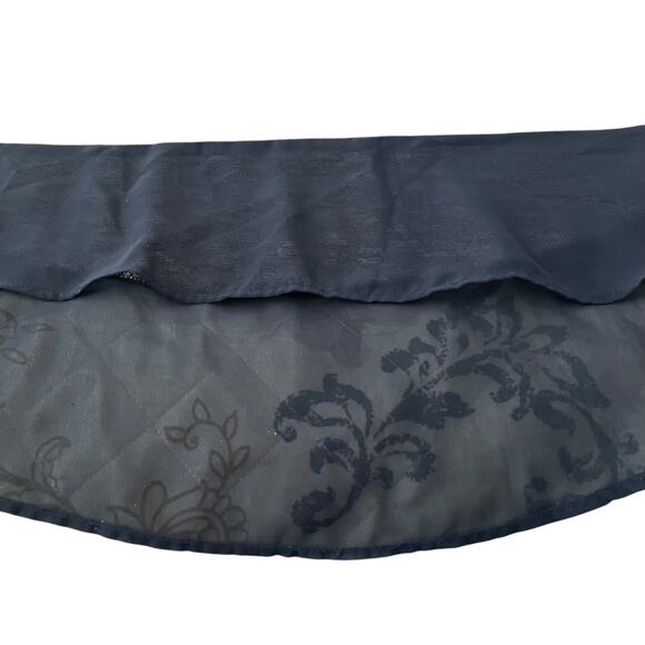 CHARMING CHARLIE LONG SLV KNIT TOP, WOMENS, L, NAVY BLUE & WHITE VARIEGATED - Picture 6 of 11